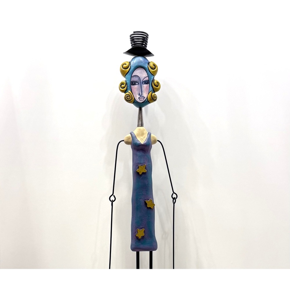 Kimberly Willcox for‎ Silvestri Tickle Your Soul Candlestick 31.5" Pop Folk Art